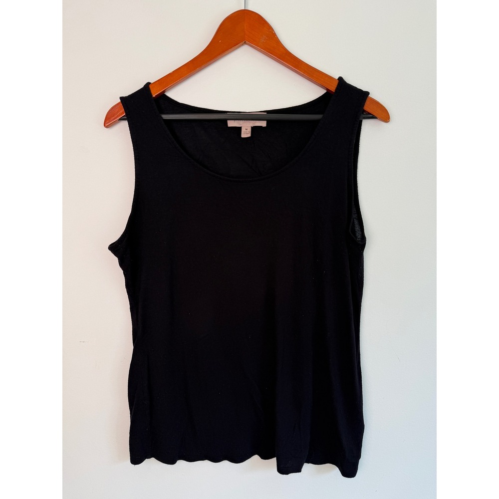 PHILOSOPHY Tank Top Women Black Scoop Neck Sleeveless Viscose Stretch M